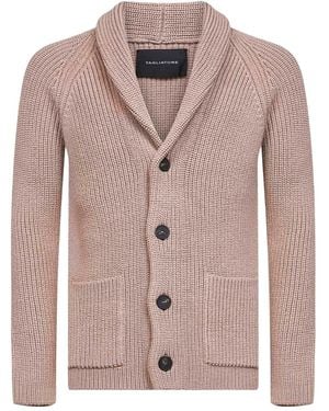 Tagliatore Buttoned Shawl-Collar Cardigan - Pink