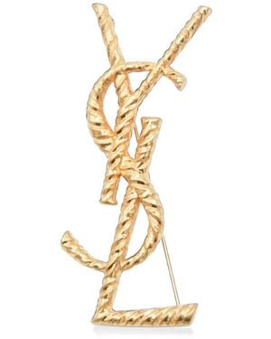 Saint Laurent Cassandre Brosche - Mettallic