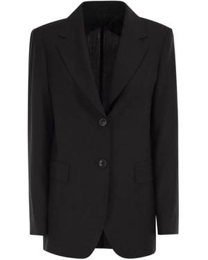 Max Mara Single-Breasted Long-Sleeve Blazer - Black