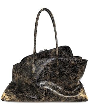 The Attico Medium La Passeggiata Tote Bag - Black