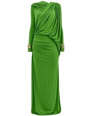 Elisabetta Franchi Maxikleid Mit Kapuze - Grün