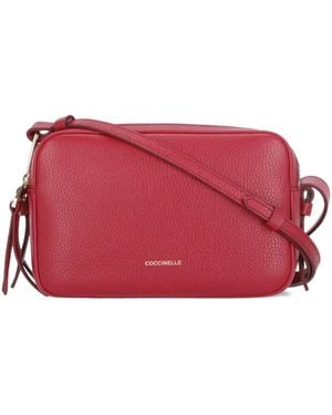 Coccinelle Mallory レザー ショルダーバッグ S - レッド