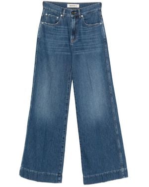 Semicouture Vaqueros Con Parche Del Logo - Azul