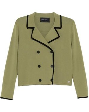 KARL LAGERFELD Double-Breasted Jacket - Green