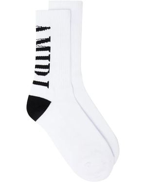 Amiri Chaussettes À Logo - Blanc