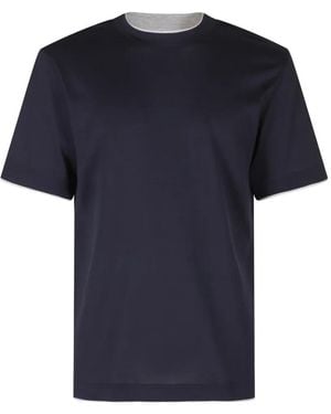 Eleventy Crew-Neck T-Shirt - Blue