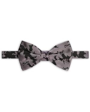 Dries Van Noten Patterned Silk Bow Tie - White