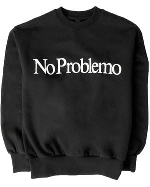 No Problemo Felpa Con Stampa Logo - Nero