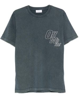 Off-White c/o Virgil Abloh Printed T-Shirt - Blue