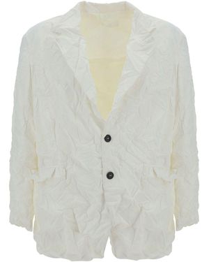 MTL Studio Distressed Blazer - White