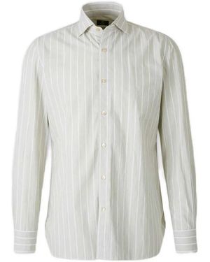 Luigi Borrelli Napoli Striped Shirt - Grey