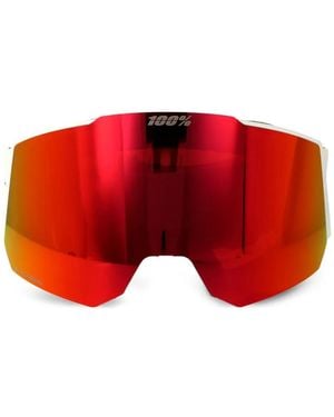100% Eyewear Snowcraft Adjustable-Strap Snow Glasses - Red