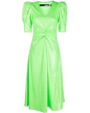 ROTATE BIRGER CHRISTENSEN Sequinned V-Neck Midi Dress - Green