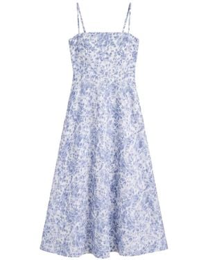 Reformation Monette Jurk Met Bloemenprint - Blauw