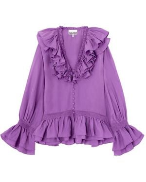 Ganni Blouse - Purple