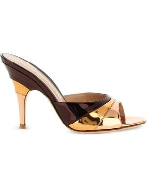 Gianvito Rossi Marea Leather Mules - Metallic