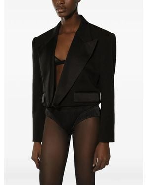 Dolce & Gabbana Tailored Crop Blazer - Black
