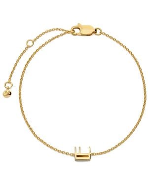 Monica Vinader Initial E Chain Bracelet - Metallic