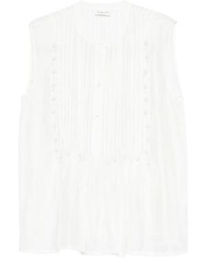 P.A.R.O.S.H. Sadio Button-Embellished Blouse - White