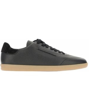 ZEGNA Grained Leather Trainers - Black