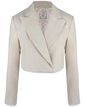 Contessa Mills Morgaine Cropped Blazer - White
