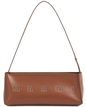 Marni Museo Leather Shoulder Bag - Brown