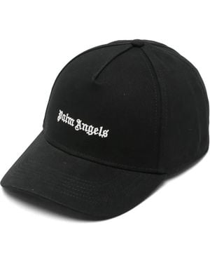 Palm Angels Logo-Embroidered Baseball Cap - Black