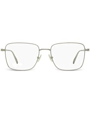 Ferragamo Eyewear Eckige Brille Mit Geripptem Profil - Mettallic