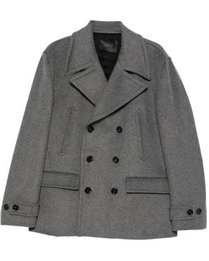 Dondup Double-Breasted Pea Jacket - Grey