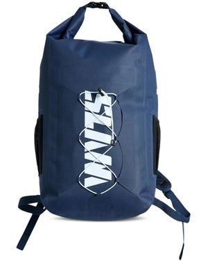 Slam Logo-Print Roll-Top Backpack - Blue