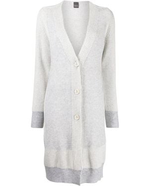 Lorena Antoniazzi V-Neck Button Cardi-Coat - White