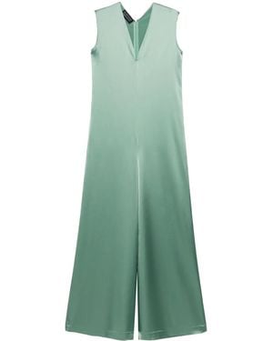 Gianluca Capannolo Antonia Sleeveless Satin Jumpsuit - Green