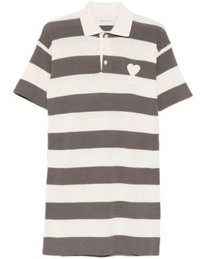 Ami Paris Vestido Con Aplique De Corazón - Blanco