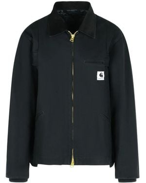 Sacai Corduroy-Collar Jacket - Black