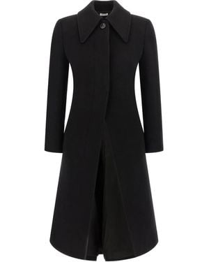 McQueen Wool And Cashmere Coat - Black