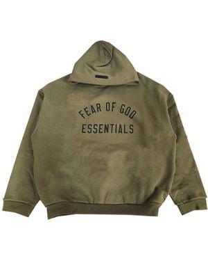 Fear Of God Fleece Relaxed-Fit Hooded Sweatshirt - Green