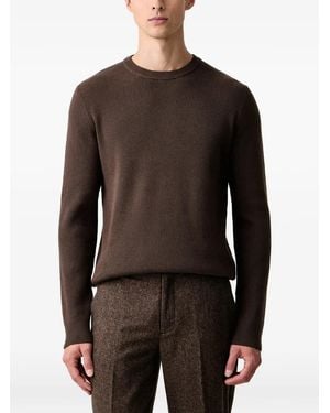 Lindbergh Ribbed-Knit Crew-Neck Jumper - Black