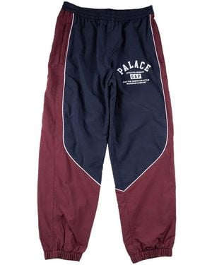 Palace Colour-Block Logo-Print Track Trousers - Blue