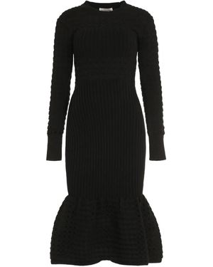 McQueen メッシュ ドレス - ブラック