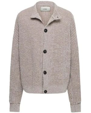 O.FILES Buttoned Interlaced Cardigan - White