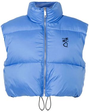 Moschino Padded Cropped Vest - Blue