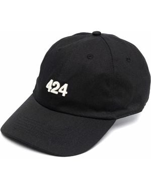 424 Embroidered-Logo Baseball Cap - Black