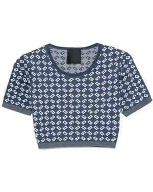 Givenchy モノグラム 72 クロップドトップ - ブルー