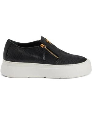 Giuseppe Zanotti Gz Mike Zip Low-Top Trainers - Black