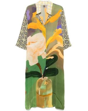 Yavi Graphic-Print Dress - Yellow