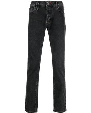 Philipp Plein Iconic Plein Straight-Leg Jeans - Black