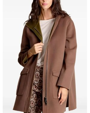 Maliparmi Hooded Pocket Coat - Brown