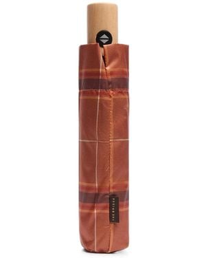 The Bridge Ombrelli Tartan-Print Compact Umbrella - Red
