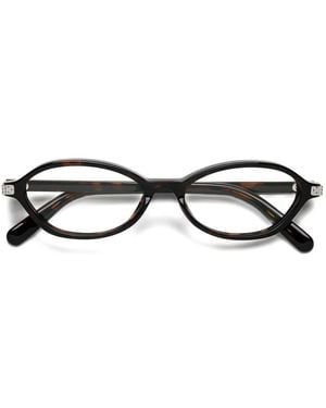 MM6 by Maison Margiela Lunettes De Soleil À Monture Ovale - Black