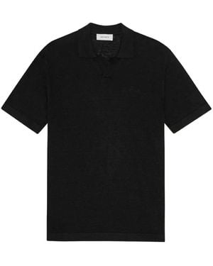 Les Deux Emmanuel Knitted Polo Shirt - Black